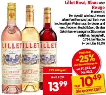 Interspar Lillet Rosé, Blanc oder Rouge Angebot