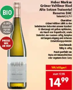 Interspar Grüner Veltliner Ried Alte Setzen Traisental Reserve DAC Angebot