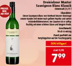 Interspar Dreisiebner Muster Sauvignon Blanc Klassik Angebot