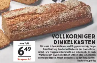 Interspar Vollkorniger dinkelkasten Angebot