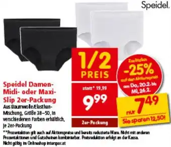 Interspar Speidel Damen- Midi- oder Maxi- Slip Angebot