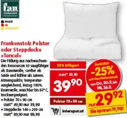 Interspar Frankenstolz Polster oder Steppdecke Tencel Angebot