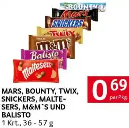 Transgourmet Mars, bounty, twix, snickers, malte- sers, m&m's und balisto Angebot