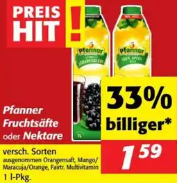 Nah&Frisch Pfanner Fruchtsäfte oder Nektare Angebot