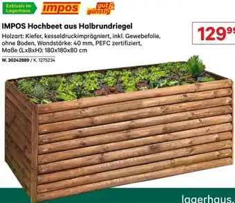 Lagerhaus Hochbeet aus Halbrundriegel Angebot