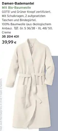 Tchibo Eduscho Damen-Bademantel Angebot