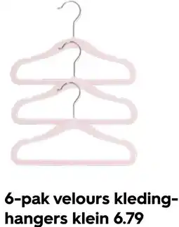 HEMA 6-pak velours kleding- hangers klein Angebot