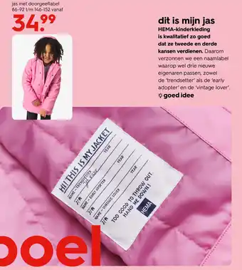 HEMA jas met doorgeeflabel Angebot