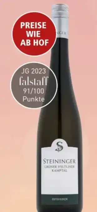 Interspar Weingut Steininger Grüner Veltliner Kamptal Angebot