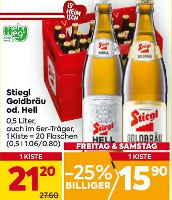 Billa Goldbräu od. HellGOLDBRÄU Angebot