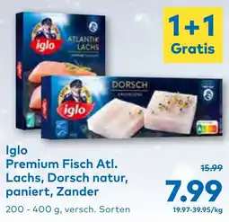 T&G Premium Fisch Atl. Lachs, Dorsch natur, paniert, Zander Angebot