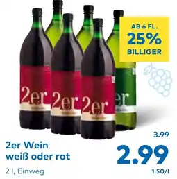 T&G 2er Wein weiß oder rot Angebot