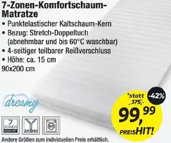 Möbel Ludwig 7-Zonen-Komfortschaum- Matratze Angebot