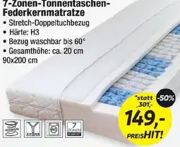 Möbel Ludwig 7-Zonen-Tonnentaschen- Federkernmatratze Angebot