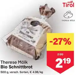 MPreis Bio Schnittbrot Angebot