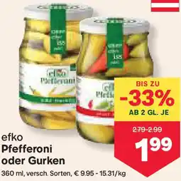 MPreis Pfefferoni oder Gurken Angebot