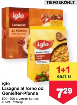 MPreis Lasagne al forno od. Genießer-Pfanne Angebot