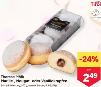 MPreis Marille-, Nougat- oder Vanillekrapfen Angebot