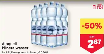 MPreis Mineralwasser Angebot