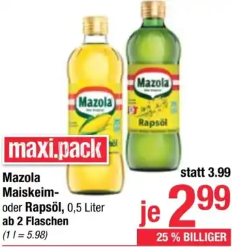 Maximarkt Maiskeim- oder Rapsöl Angebot