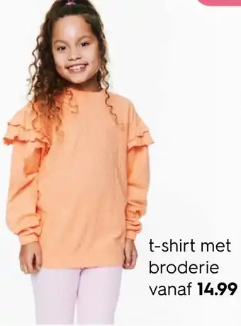 HEMA t-shirt met broderie Angebot