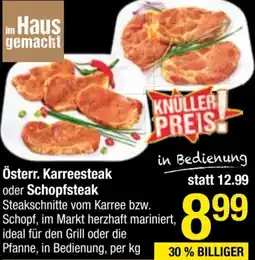 Maximarkt Karreesteak oder Schopfsteak Angebot