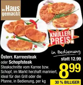 Maximarkt Karreesteak oder Schopfsteak Angebot