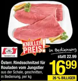 Maximarkt Rindsschnitzel für Rouladen Angebot