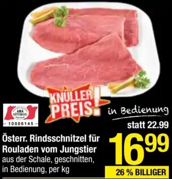 Maximarkt Rindsschnitzel für Rouladen Angebot