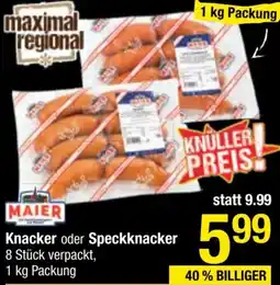 Maximarkt Knacker oder Speckknacker Angebot