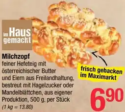 Maximarkt Milchzopf Angebot