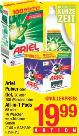 Maximarkt Ariel Pulver oder Gel Angebot