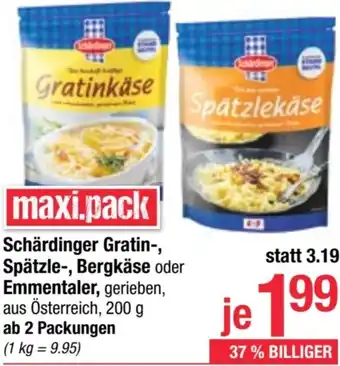 Maximarkt Gratin-, Spätzle-, Bergkäse oder Emmentaler Angebot