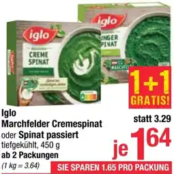 Maximarkt Marchfelder Cremespinat oder Spinat passiert Angebot