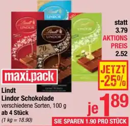 Maximarkt Lindor Schokolade Angebot