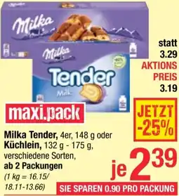 Maximarkt Milka Tender oder Küchlein Angebot