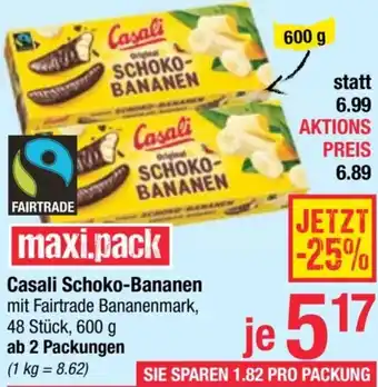 Maximarkt Casali Schoko-Bananen Angebot