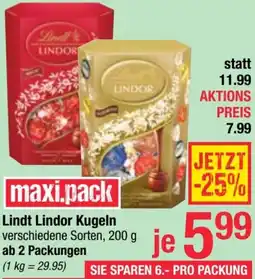 Maximarkt Lindor Kugeln Angebot