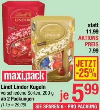 Maximarkt Lindor Kugeln Angebot