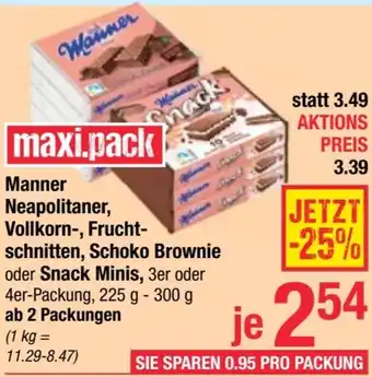 Maximarkt Neapolitaner, Vollkorn-, Frucht- schnitten, Schoko Brownie oder Snack Minis Angebot