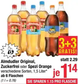 Maximarkt Almdudler Original, Zuckerfrei oder Spezi Orange Angebot