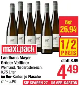 Maximarkt Landhaus Mayer Grüner Veltliner Angebot