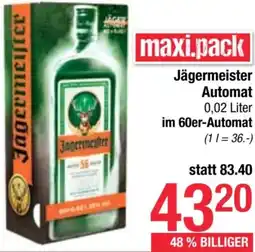 Maximarkt Jägermeister Automat Angebot