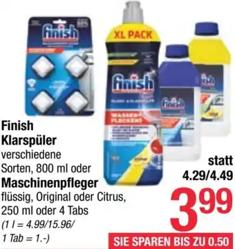 Maximarkt Klarspüler  oder Maschinenpfleger Angebot