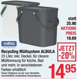 Maximarkt Recycling müllsystem albula Angebot