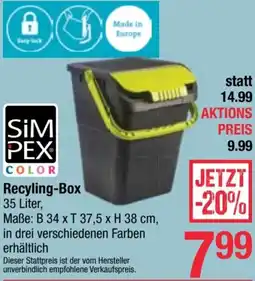 Maximarkt Recyling-Box Angebot