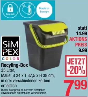 Maximarkt Recyling-Box Angebot