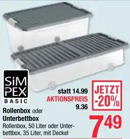 Maximarkt Rollenbox oder Unterbettbox Angebot