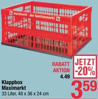 Maximarkt Klappbox Maximarkt Angebot