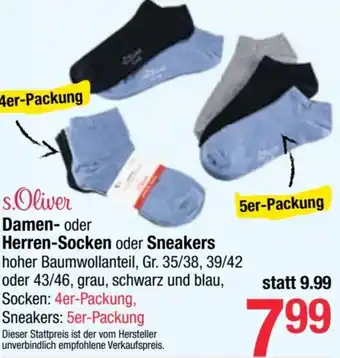 Maximarkt Damen- oder Herren-Socken oder Sneakers Angebot